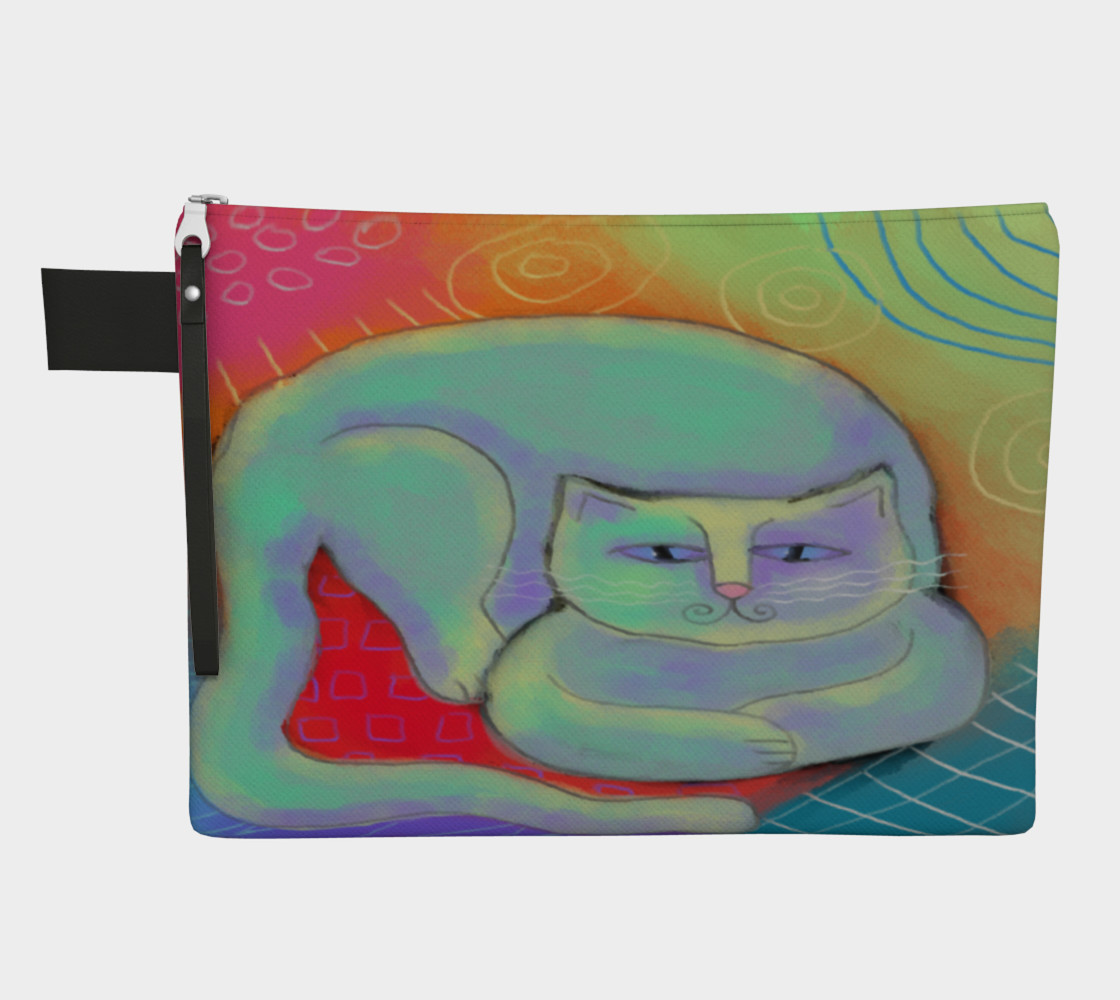 Colorful Abstract Cat Clutch Bag preview #1