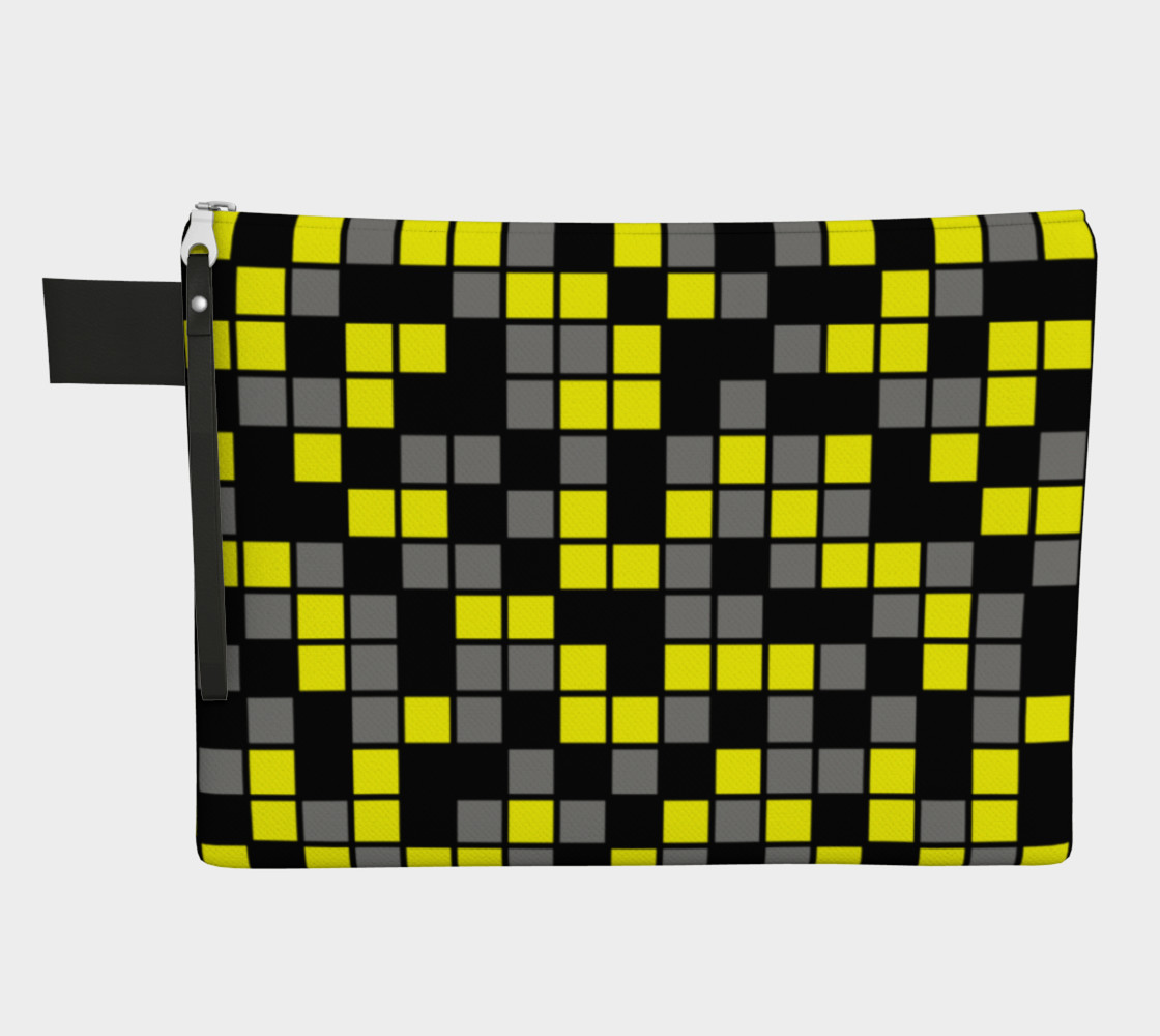 Aperçu de Yellow, Black, and Medium Grey Random Mosaic Squares #1