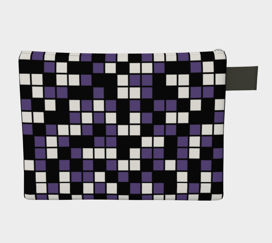 Aperçu de Ultra Violet Purple, Black, and White Random Mosaic Squares #2