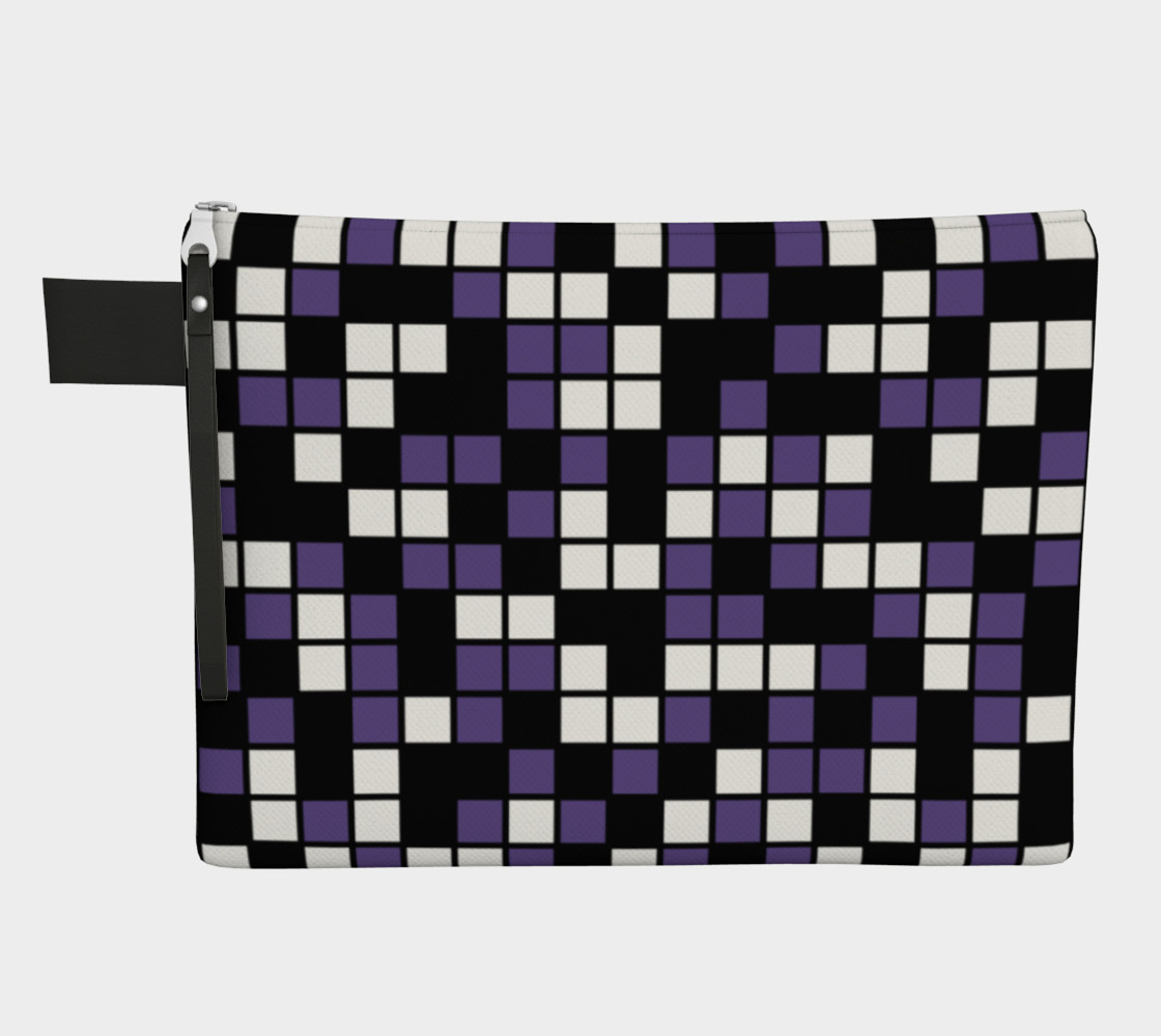 Aperçu de Ultra Violet Purple, Black, and White Random Mosaic Squares #1