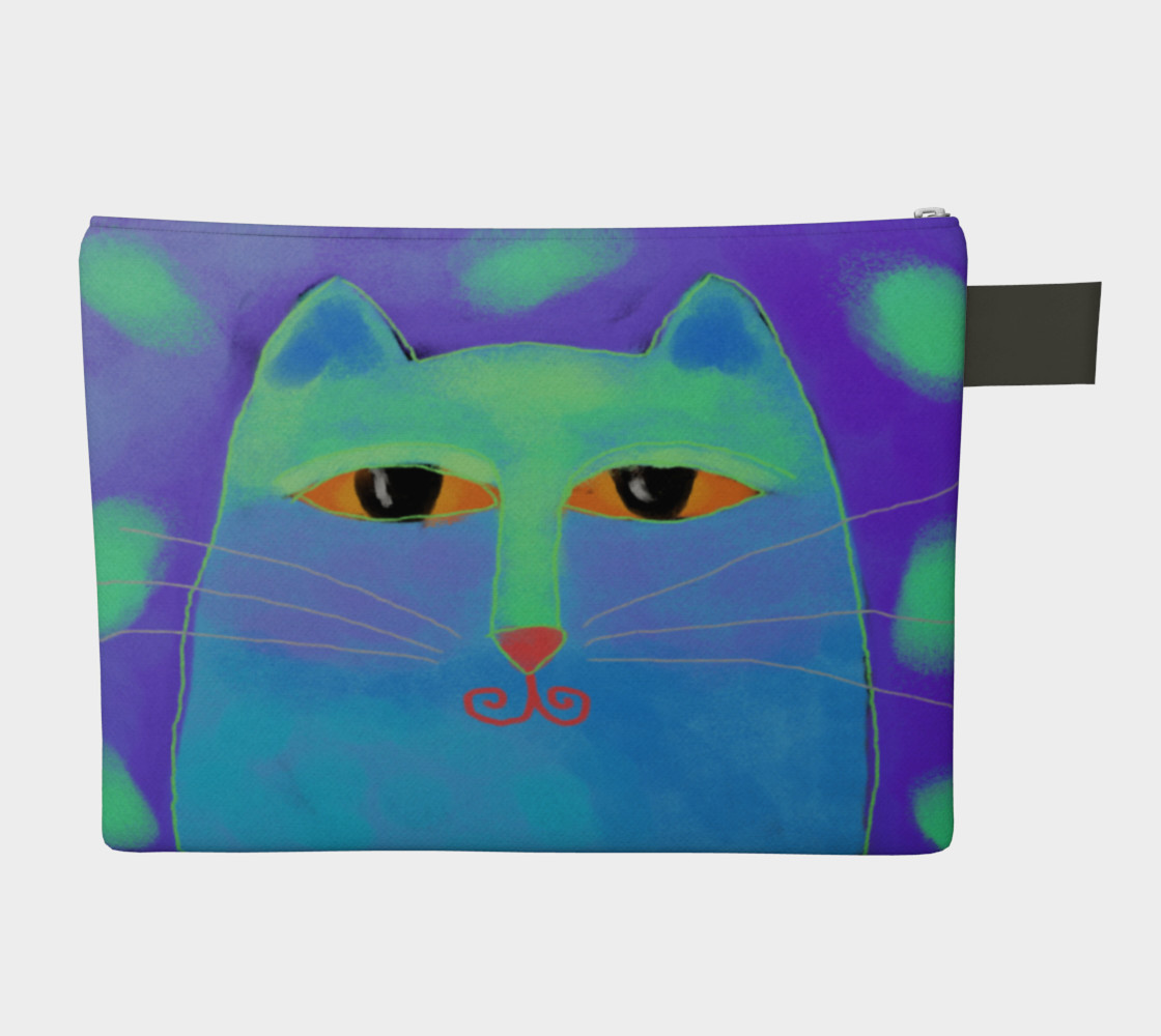 Abstract Blue Cat Clutch Bag preview #2