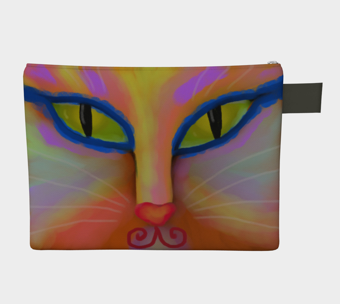 Colorful Cat Face Abstract Art Clutch Bag preview #2