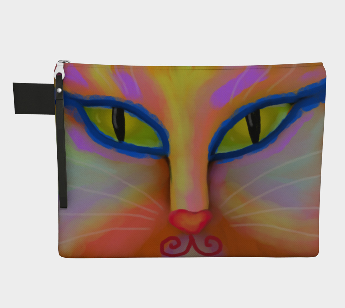 Colorful Cat Face Abstract Art Clutch Bag preview #1