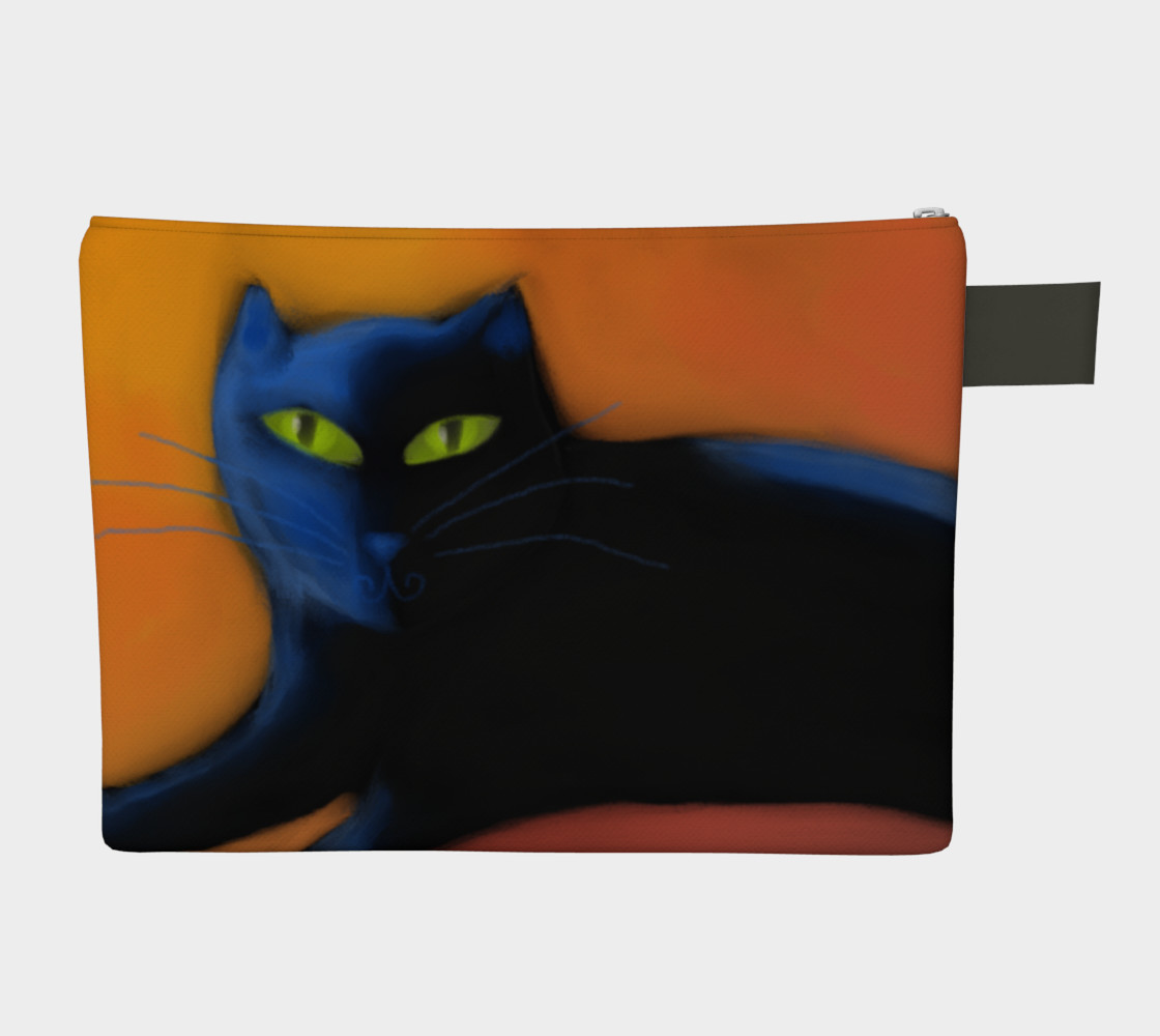 Funky Cat Abstract Art Clutch Bag preview #2