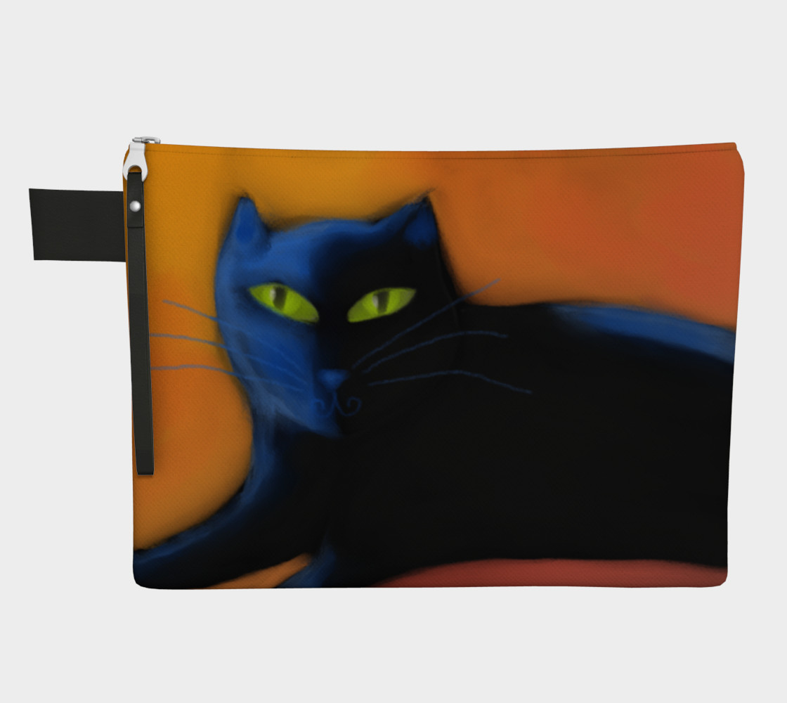 Funky Cat Abstract Art Clutch Bag preview #1