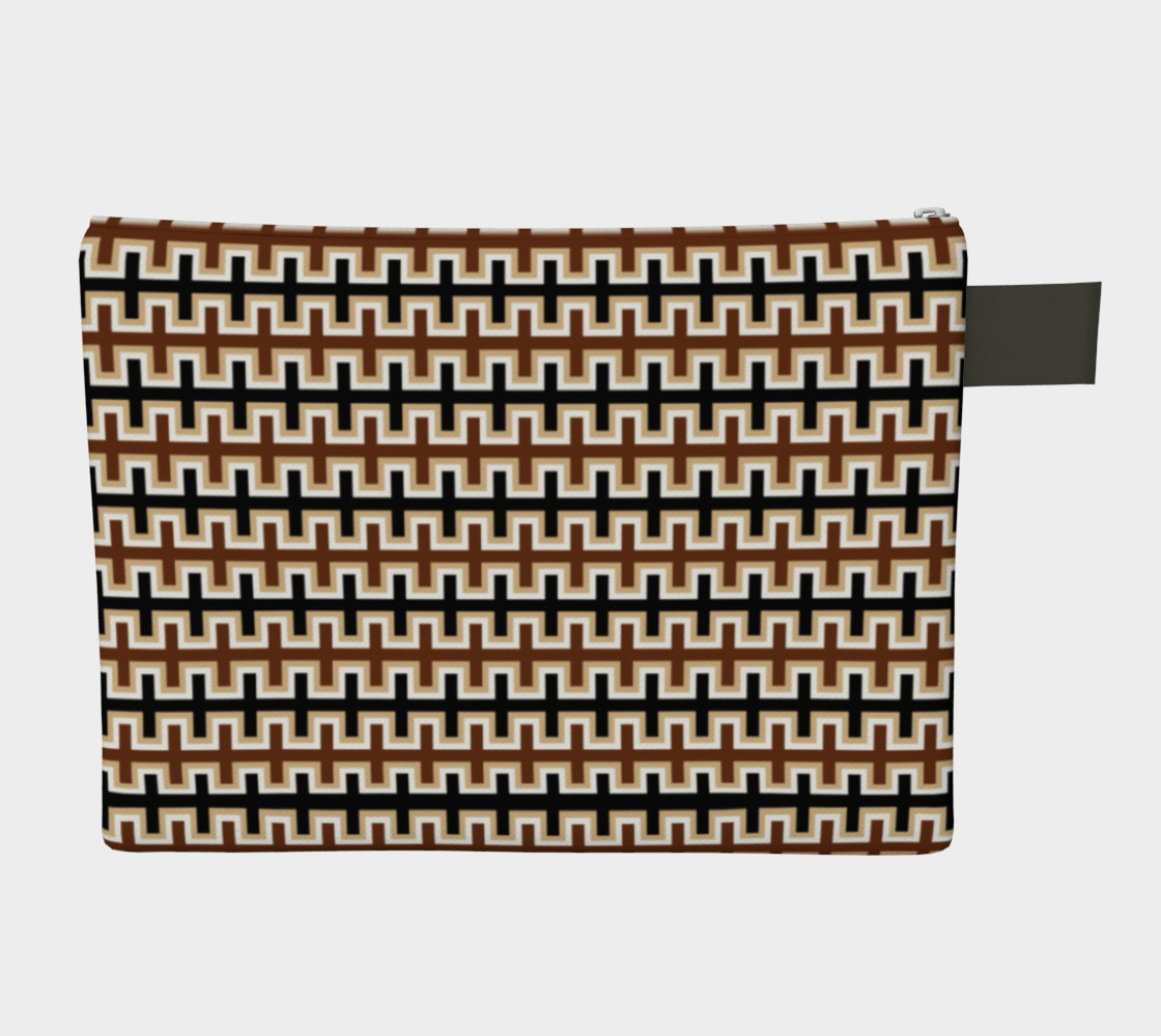 Aperçu de Black, Brown, Camel Brown, and White Southwest Blanket #2