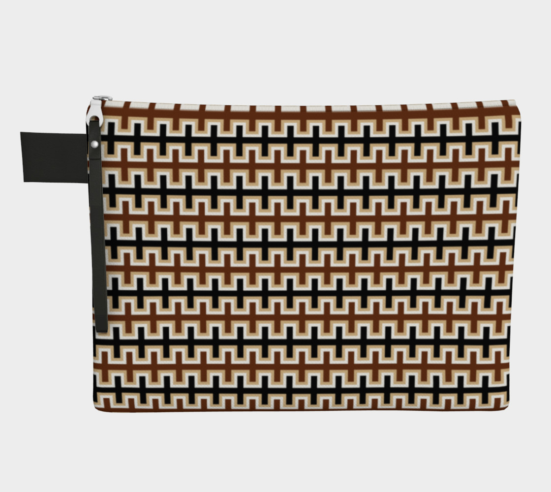 Aperçu de Black, Brown, Camel Brown, and White Southwest Blanket #1