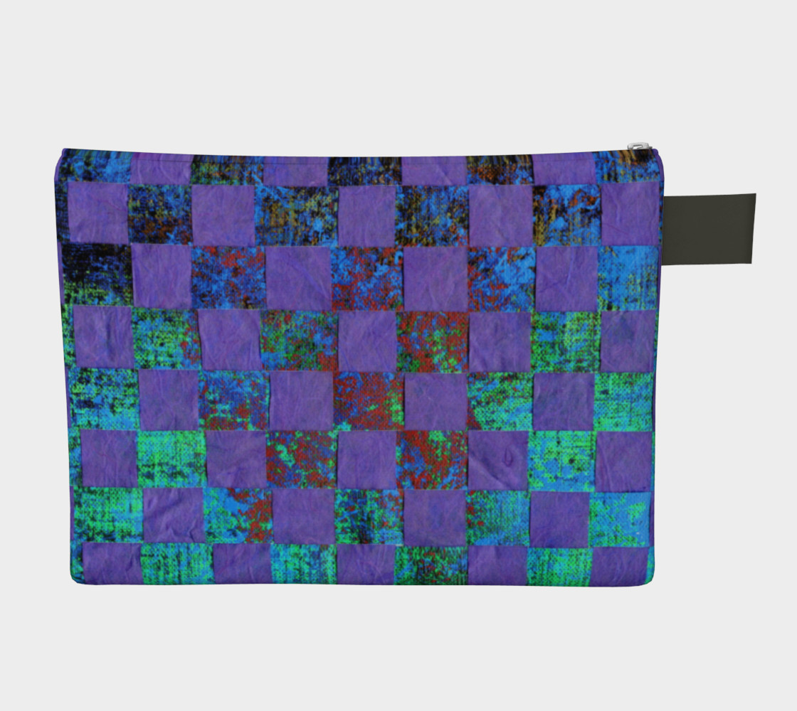 Purple Paper Weaving Zipper Carry-All preview #2