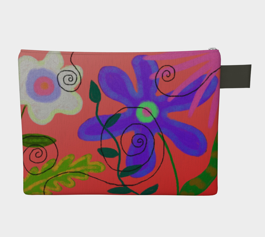 Aperçu de Wild Flowerz Abstract Art Clutch Bag #2