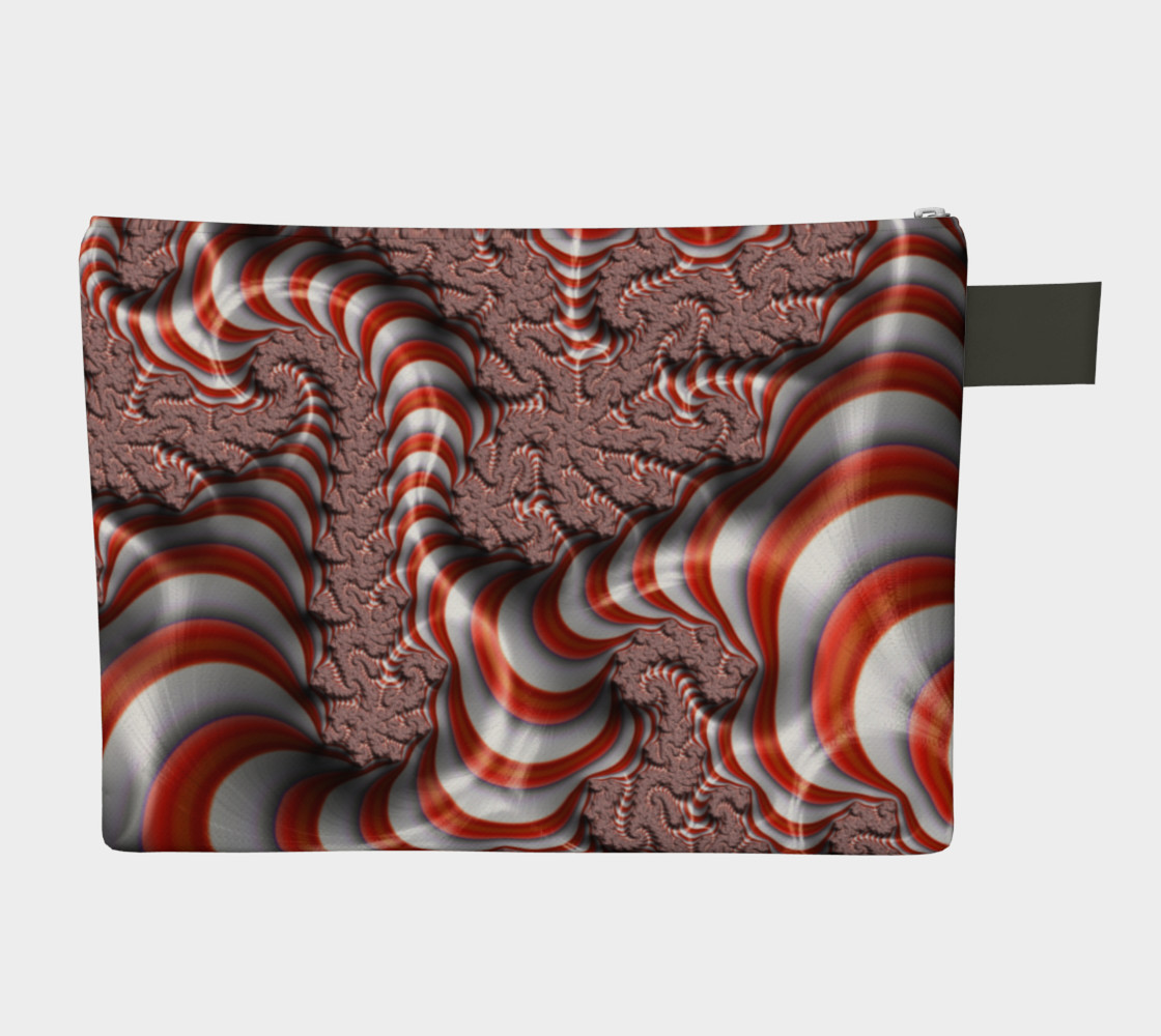 Candy Cane Fractal Zipper Carry All preview #2