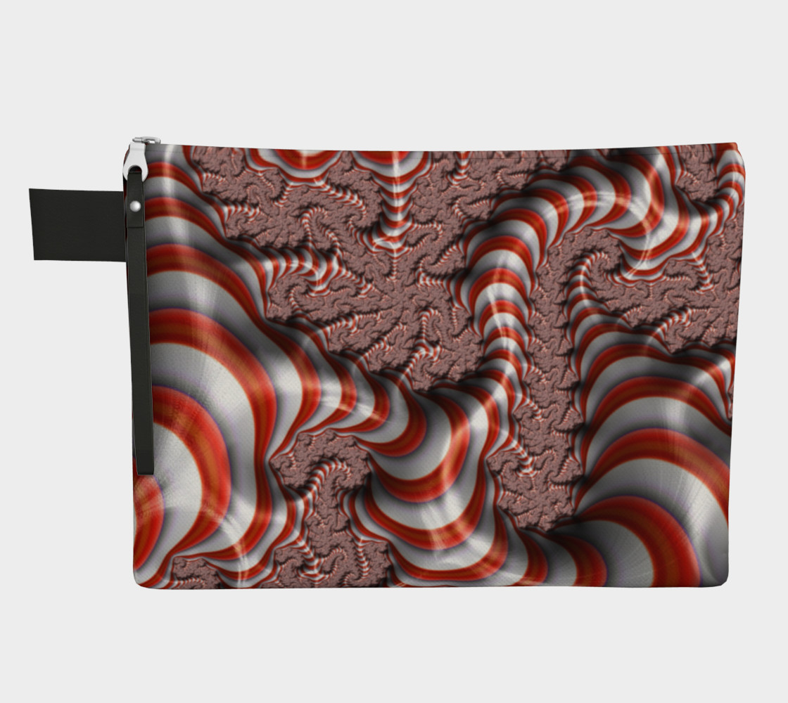 Candy Cane Fractal Zipper Carry All preview #1