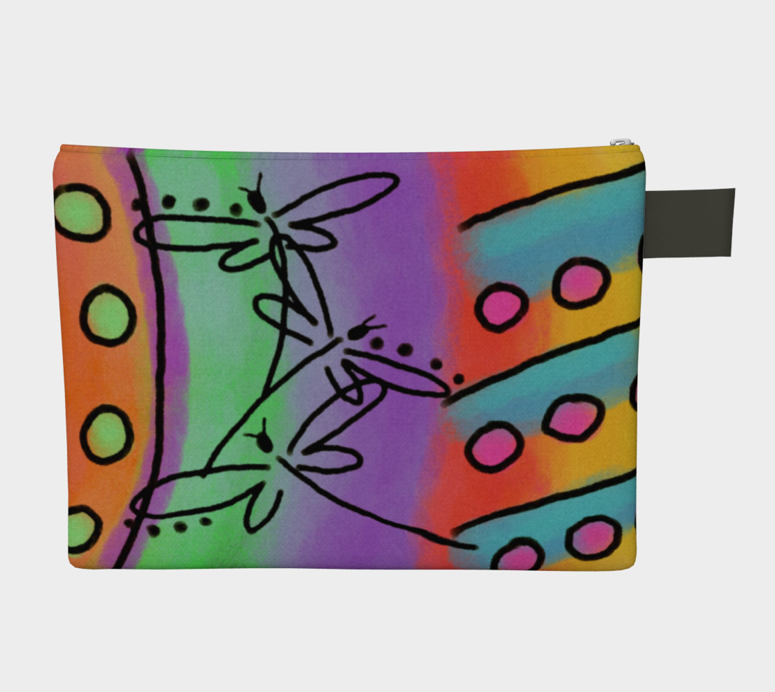 Aperçu de Dragonflies Abstract Art Clutch Bag #2