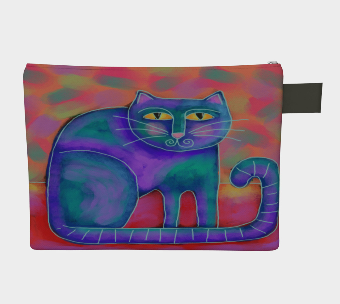 Funky Abstract Cat Art Clutch Bag preview #2