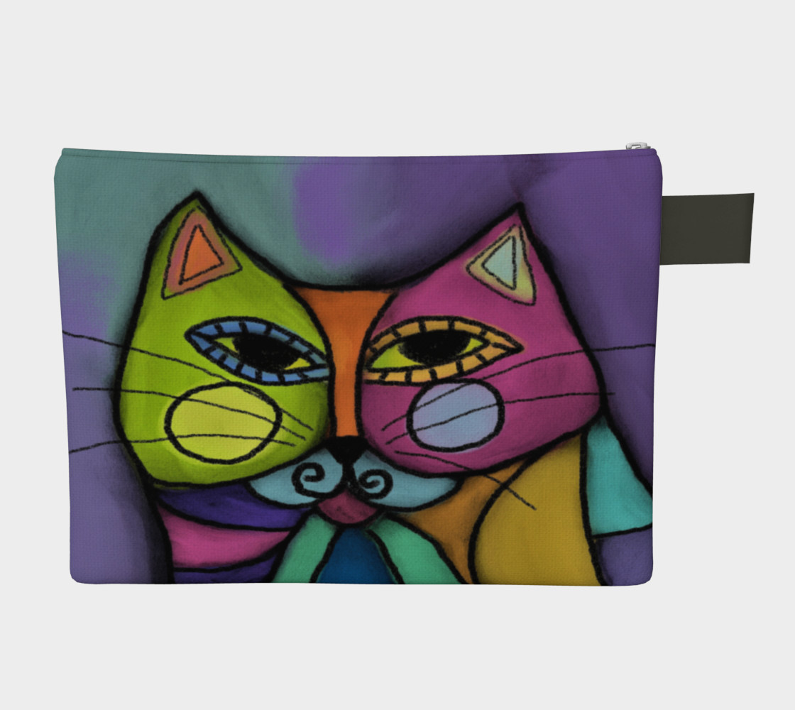 Colorful Calico Cat Abstract Art Clutch Bag preview #2
