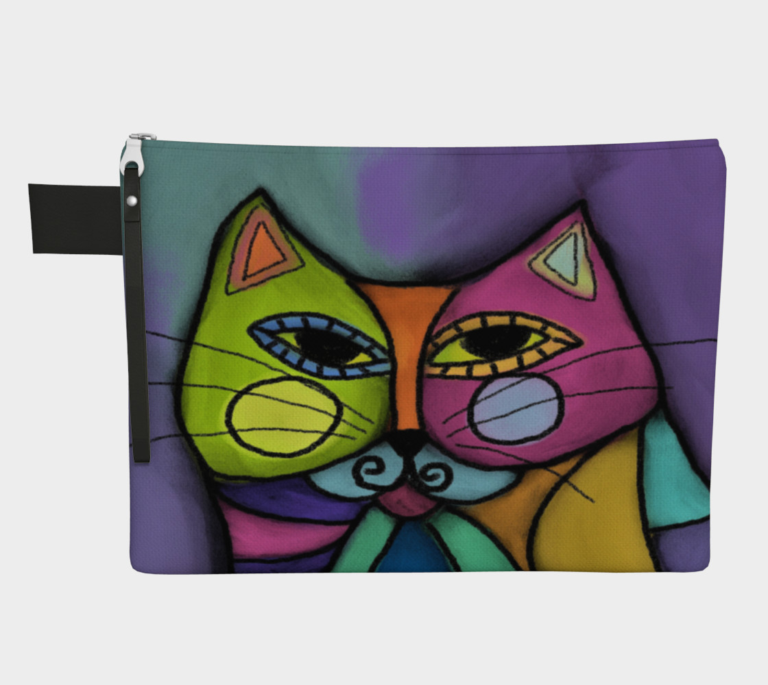 Colorful Calico Cat Abstract Art Clutch Bag preview #1