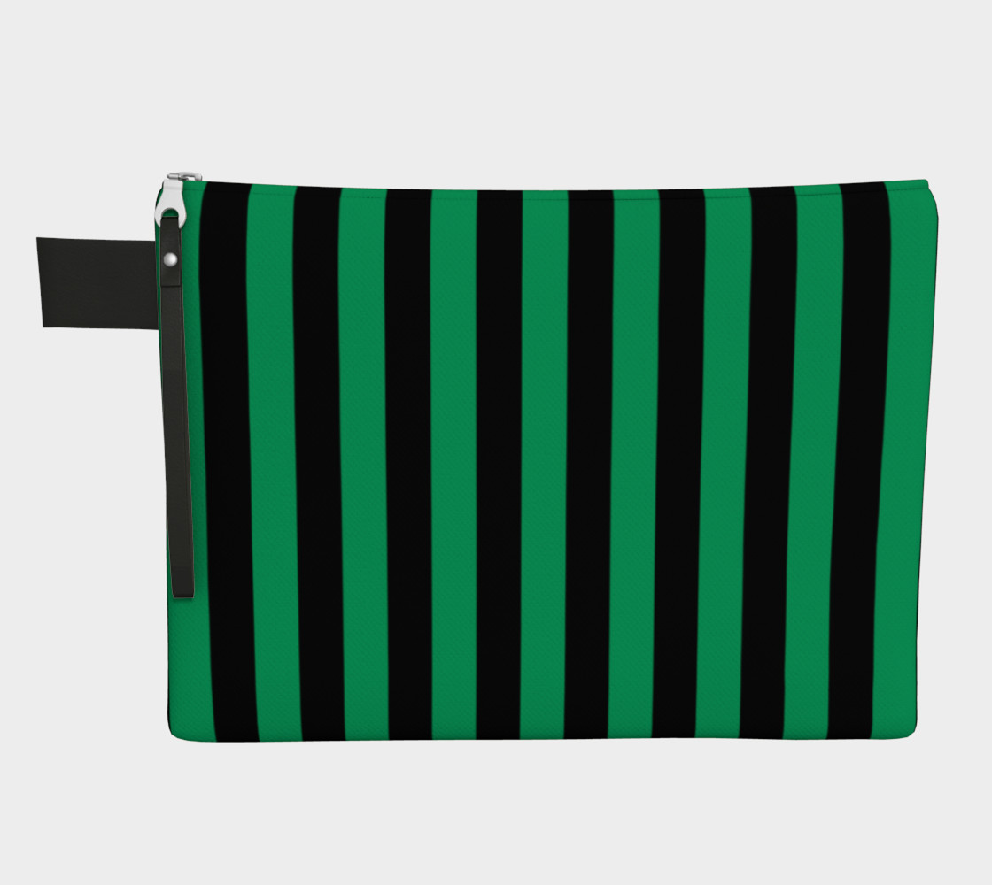 Aperçu de Black and Shamrock Green Stripes #1