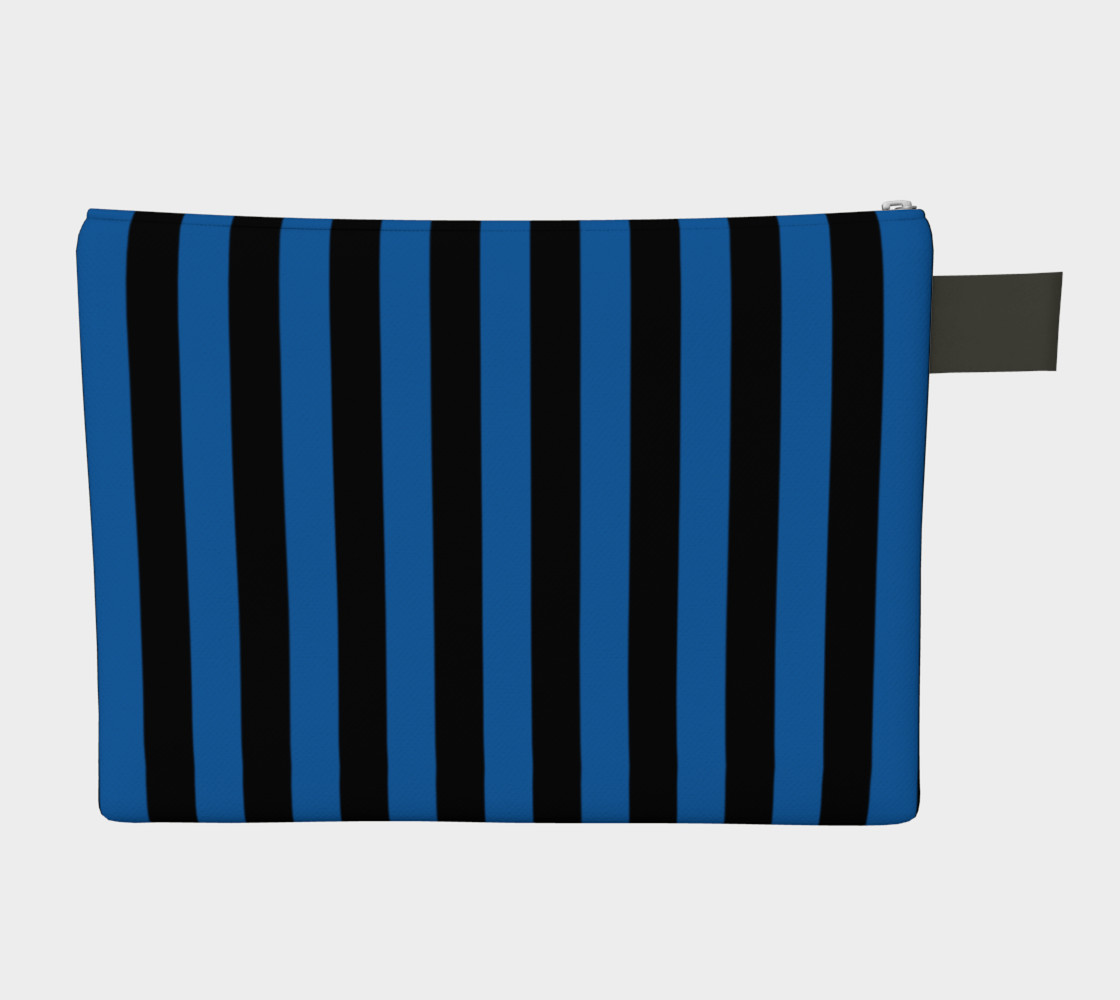 Aperçu de Black and Turquoise Blue Stripes #2