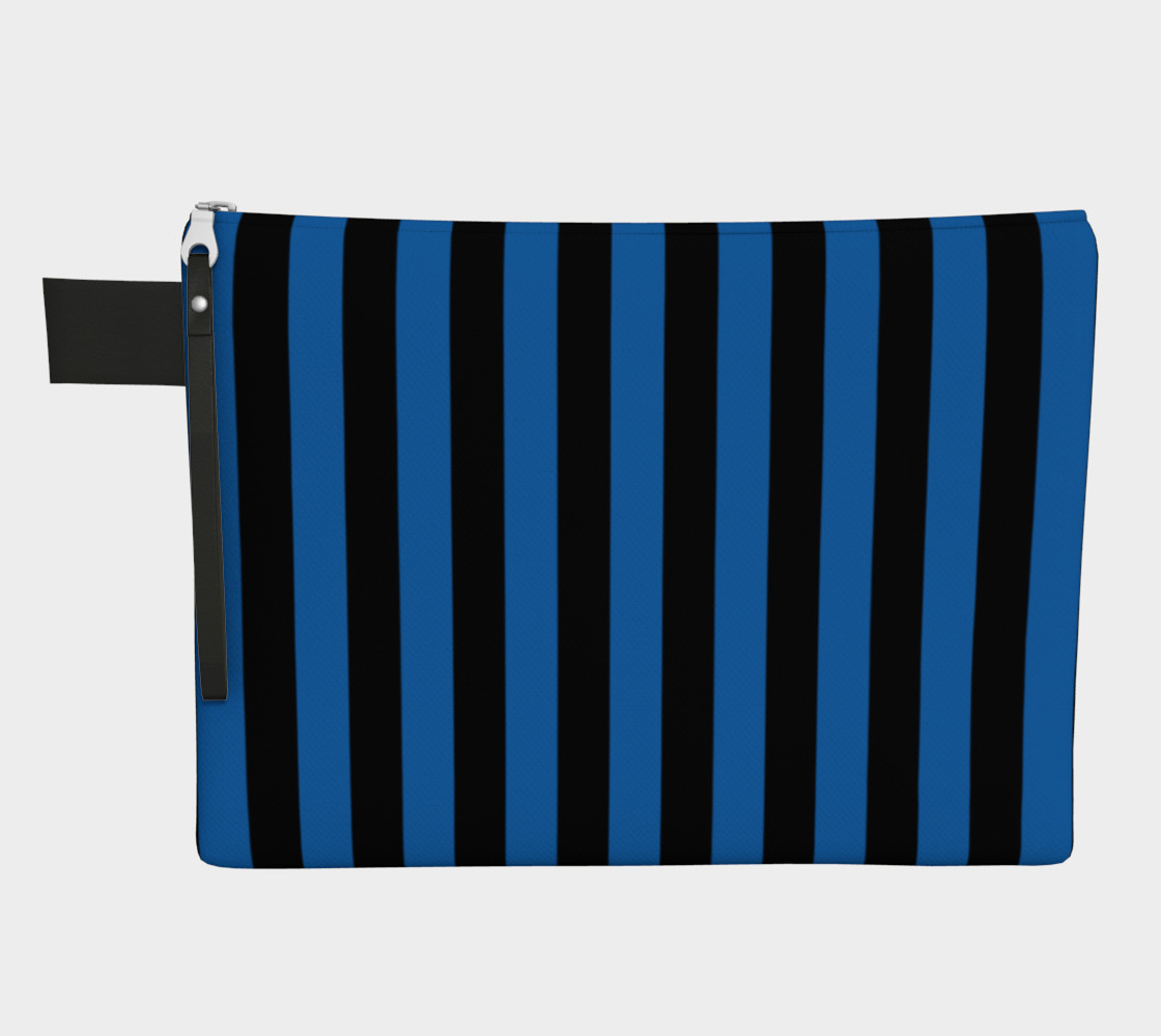 Aperçu de Black and Turquoise Blue Stripes #1