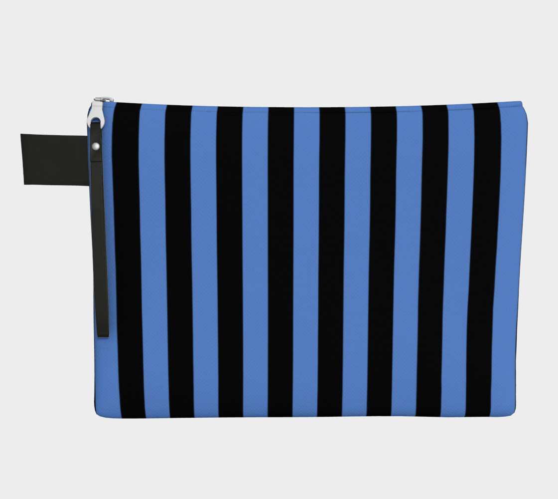 Aperçu de Black and Cornflower Blue Stripes #1