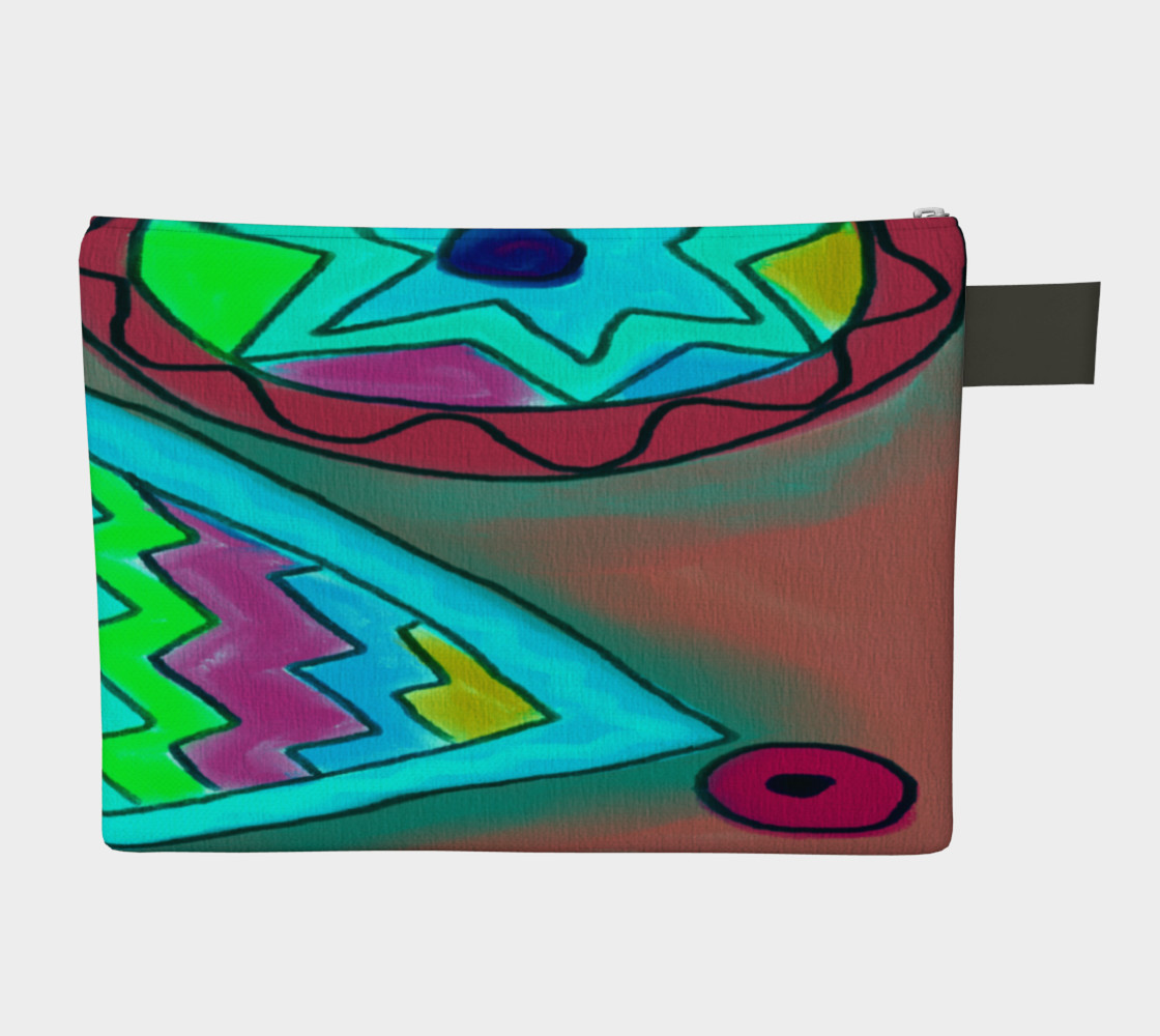 Aperçu de Colorful Abstract Art Clutch Bag #2