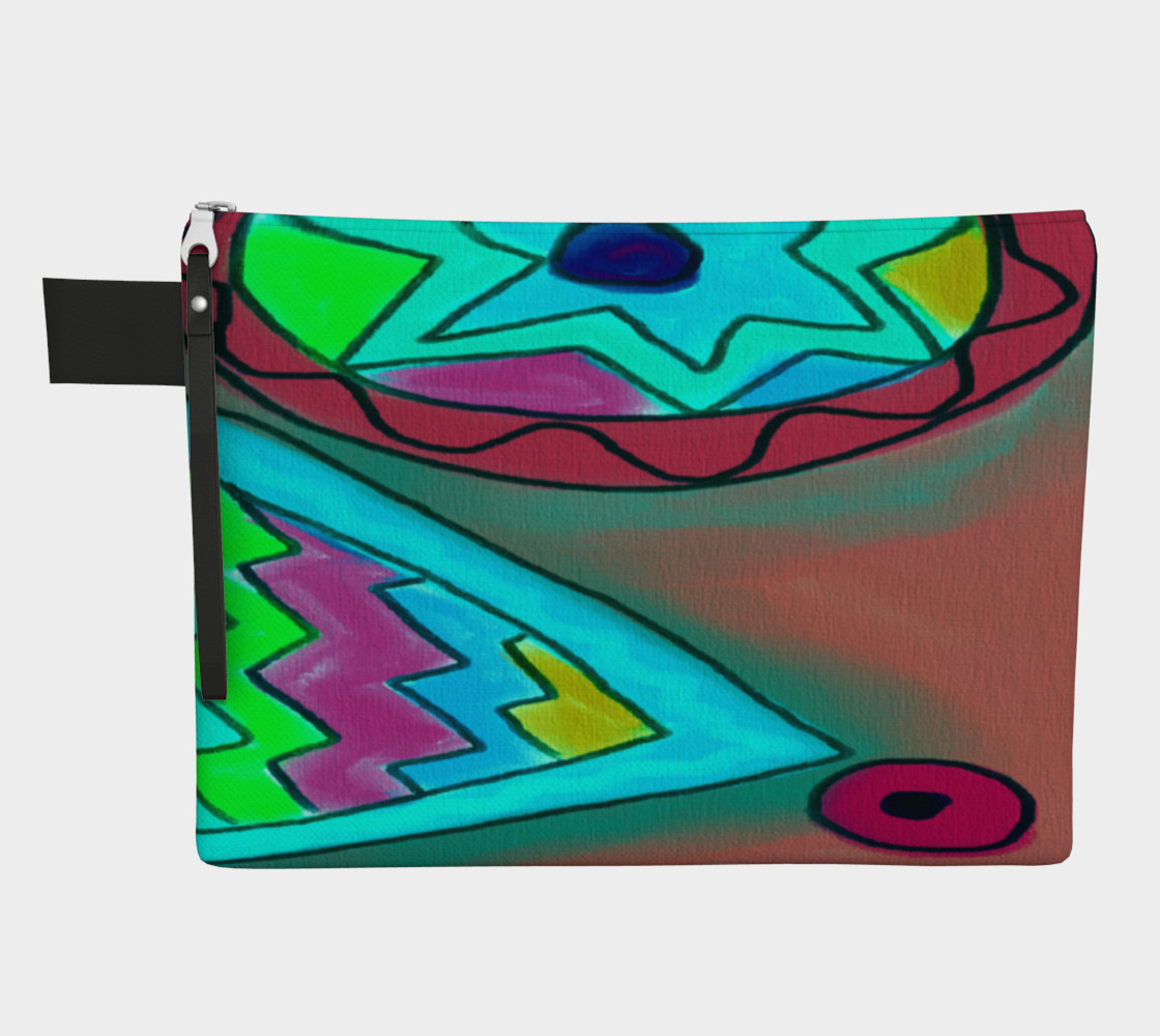 Aperçu de Colorful Abstract Art Clutch Bag #1