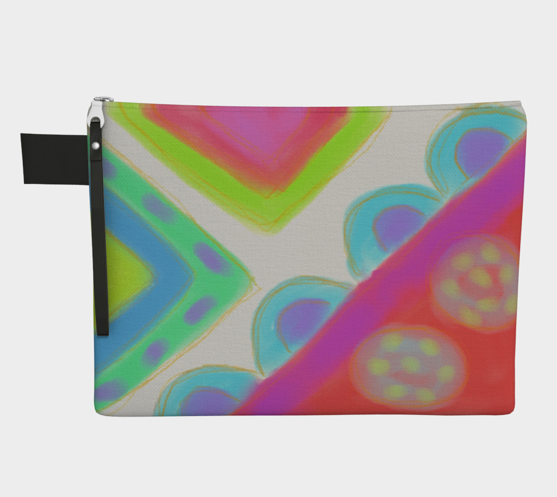 Aperçu de Colorful Abstract Art Clutch Bag #1