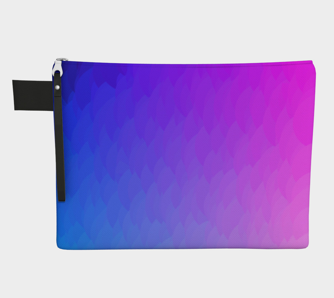 Purple Pink Blue ombre flame zipper carry-all bag preview #1