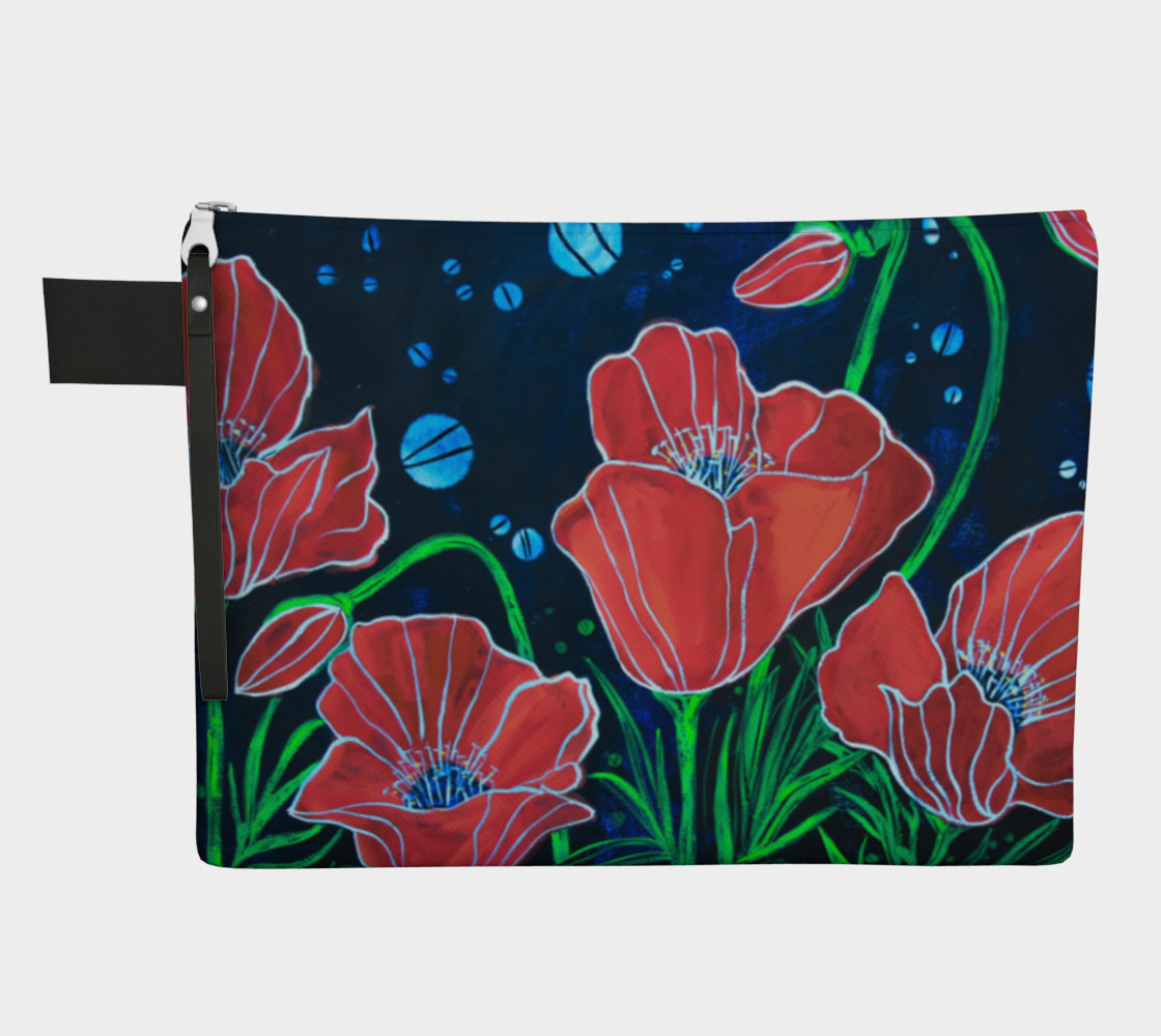 Big Red Poppies Zipper Carry All preview #1