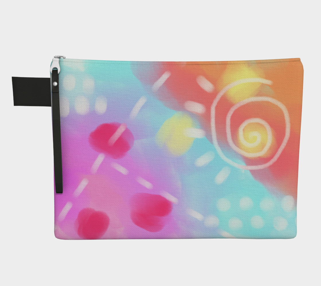 Aperçu de Colorful Abstract Art Clutch Bag #1