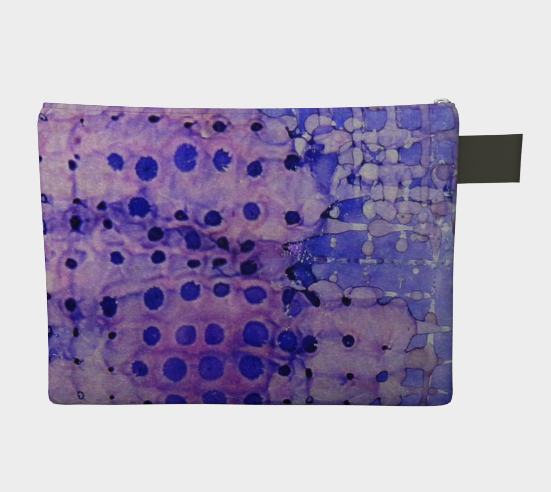 Purple Grid Ink #2 Zipper Carry All preview #2