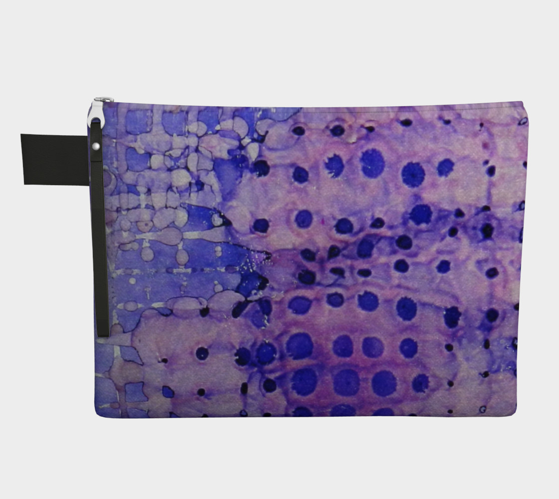 Purple Grid Ink #2 Zipper Carry All preview #1