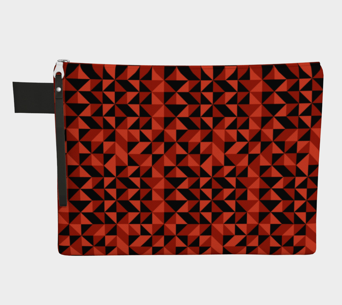 Red Triangles Zipper Carry-All preview #1