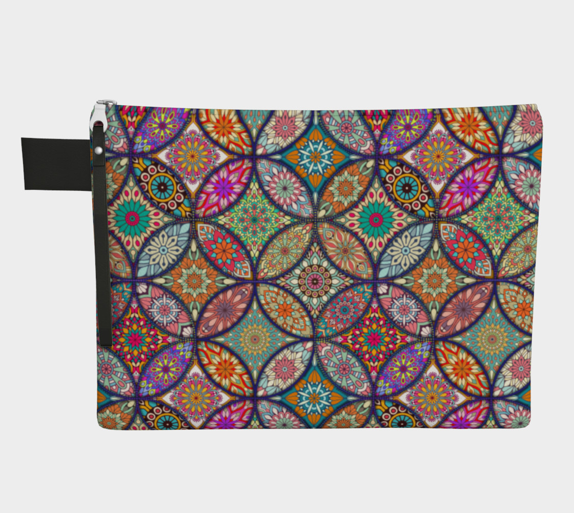 Vibrant Mandalas Zipper Carry-all preview #1