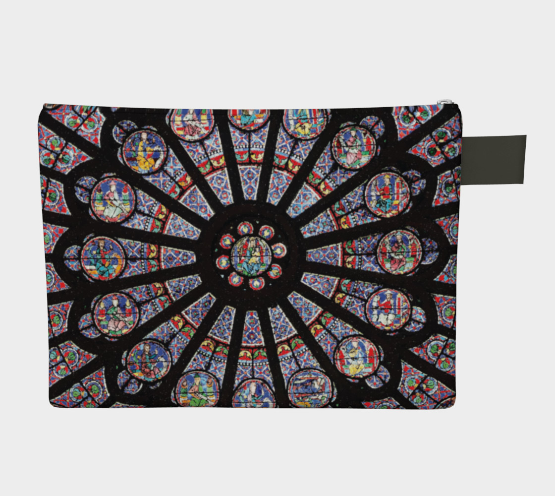 Rose South Window, Notre Dame Paris Zippered Carry-All preview #2