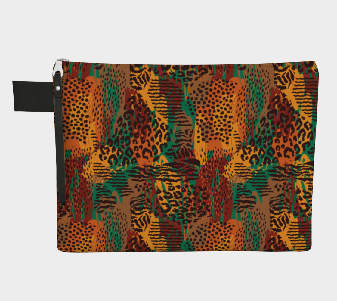 Safari Animal Print Mashup Zipper Carry-All preview #1
