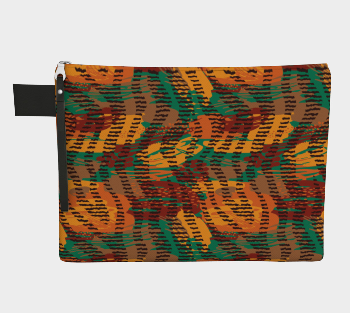 Abstract Animal Stripes Zipper Carry-All preview #1
