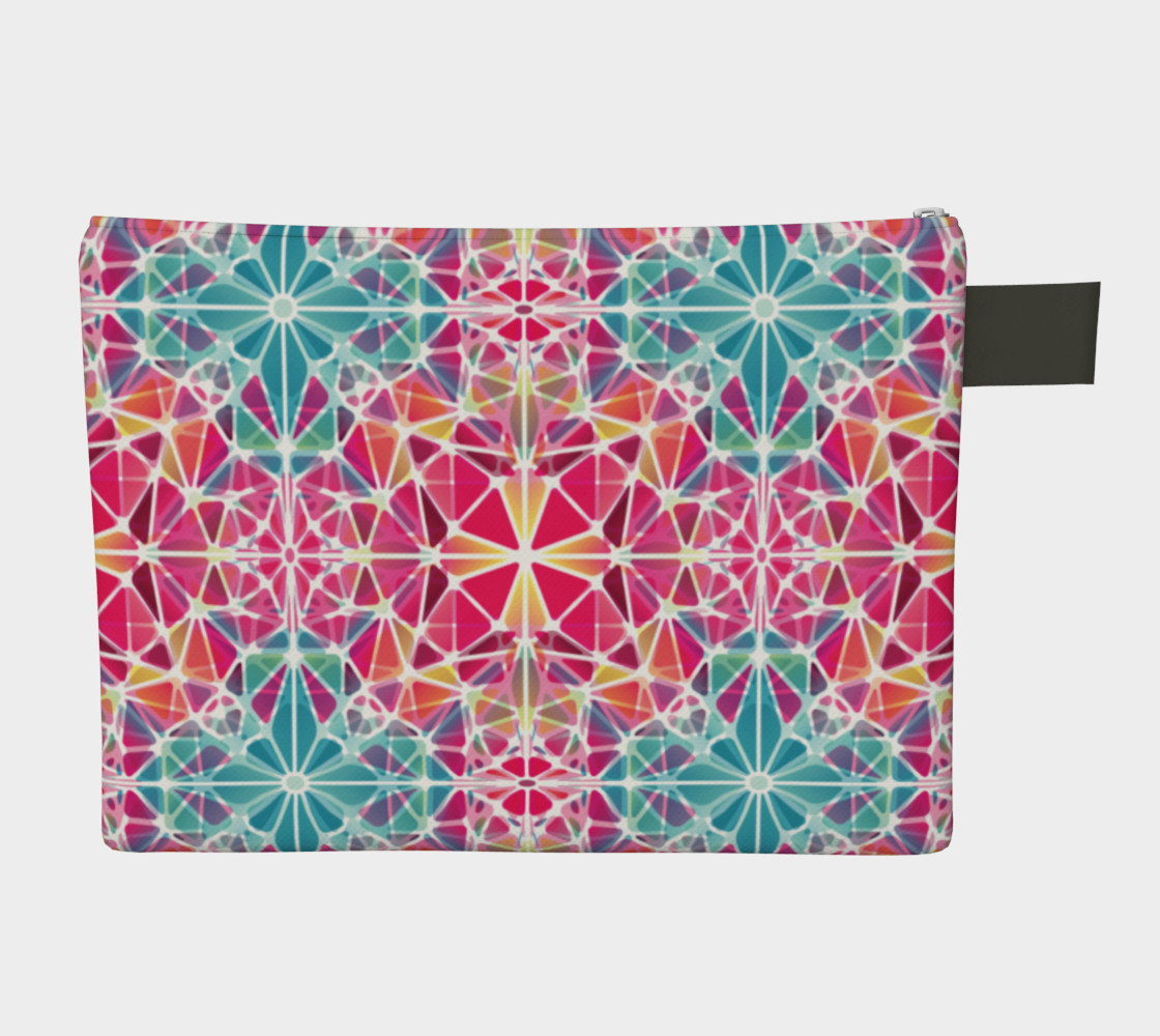 Pink and Blue Kaleidoscope Zipper Carry-All preview #2
