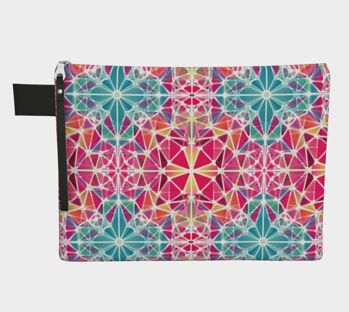 Pink and Blue Kaleidoscope Zipper Carry-All preview #1