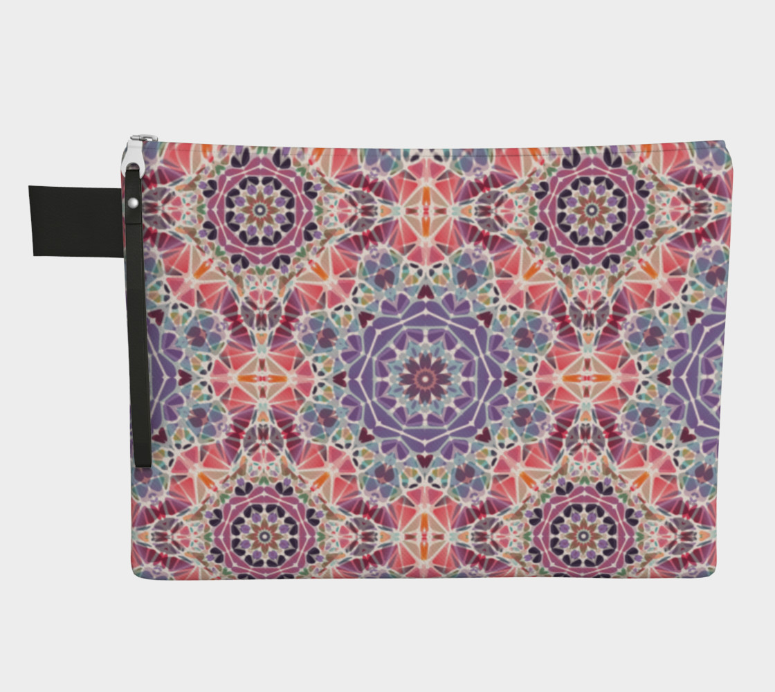 Purple and Pink Kaleidoscope Zipper Carry-All preview #1
