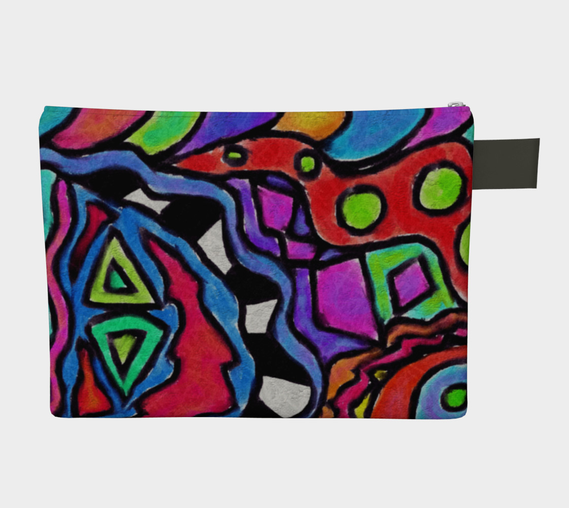 Aperçu de Colorful Abstract Art Clutch Bag #2