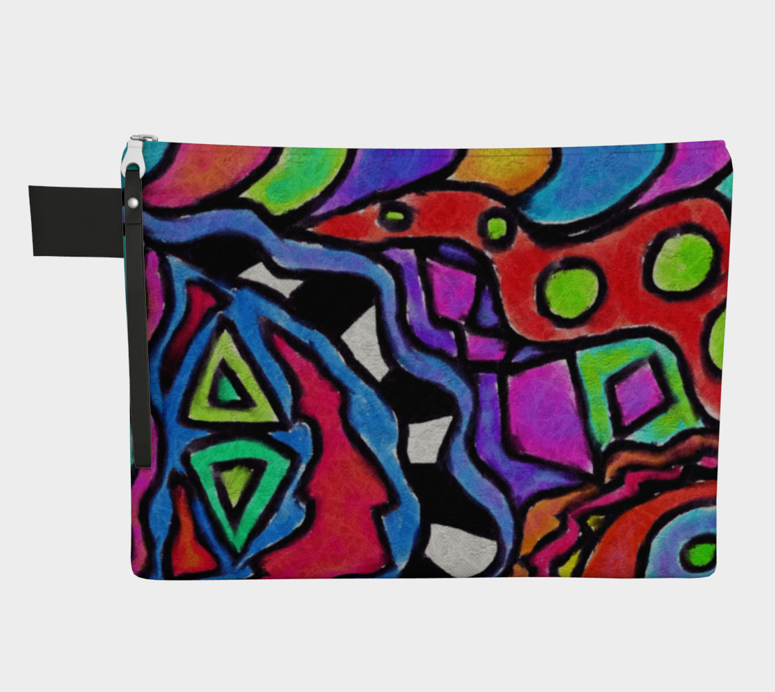 Aperçu de Colorful Abstract Art Clutch Bag #1