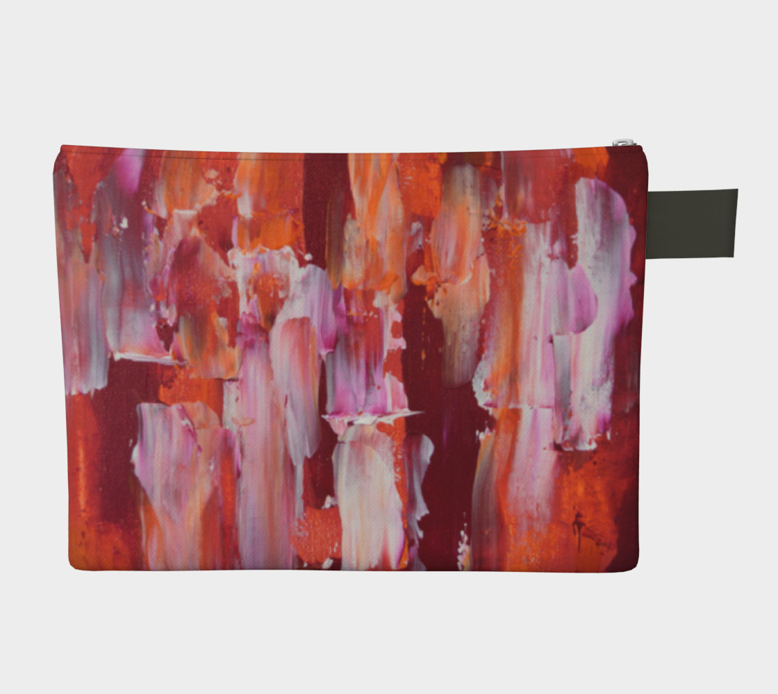Pink Orange White Zip Pouch preview #2