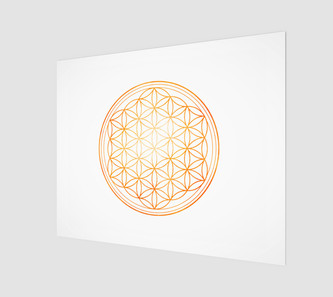Sacral Orange Watercolor Flower of Life preview