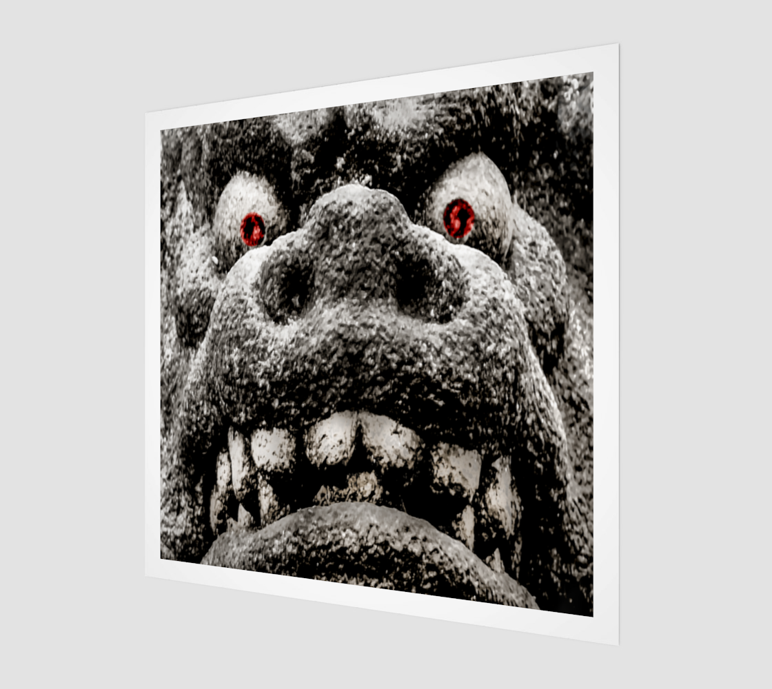Aperçu de Monster Sculpture Extreme Close Up Illustration