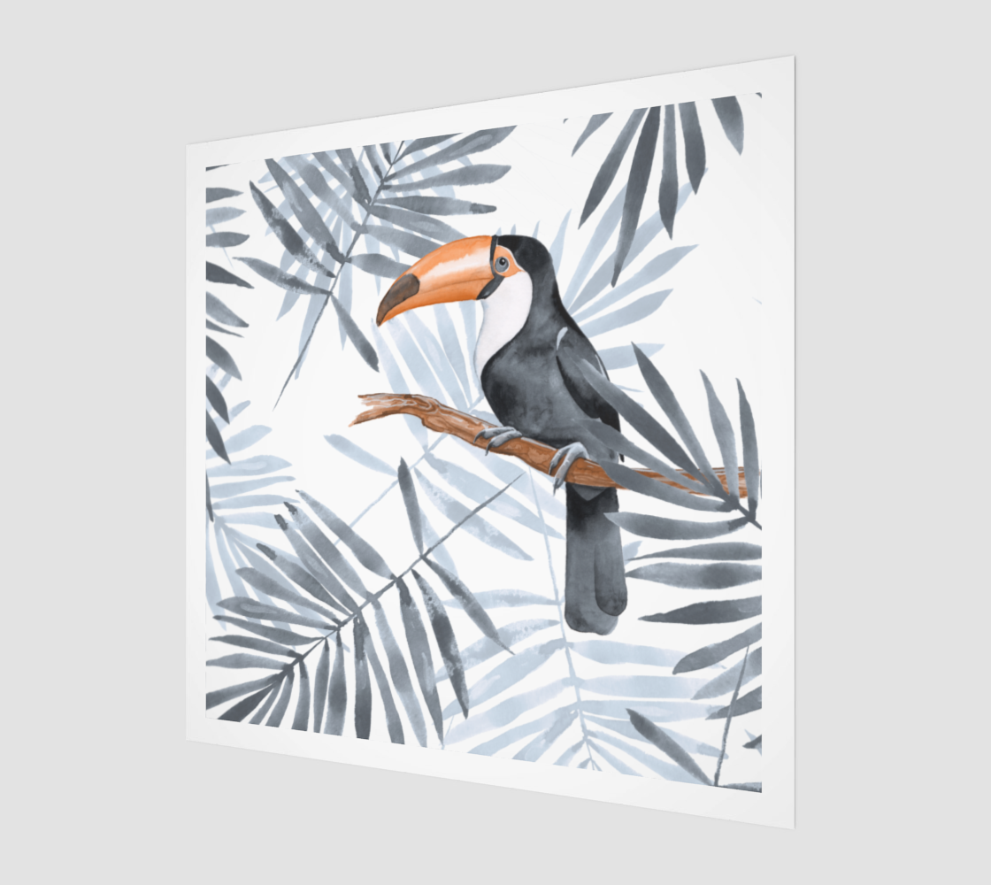 Toucans and palm leaves preview