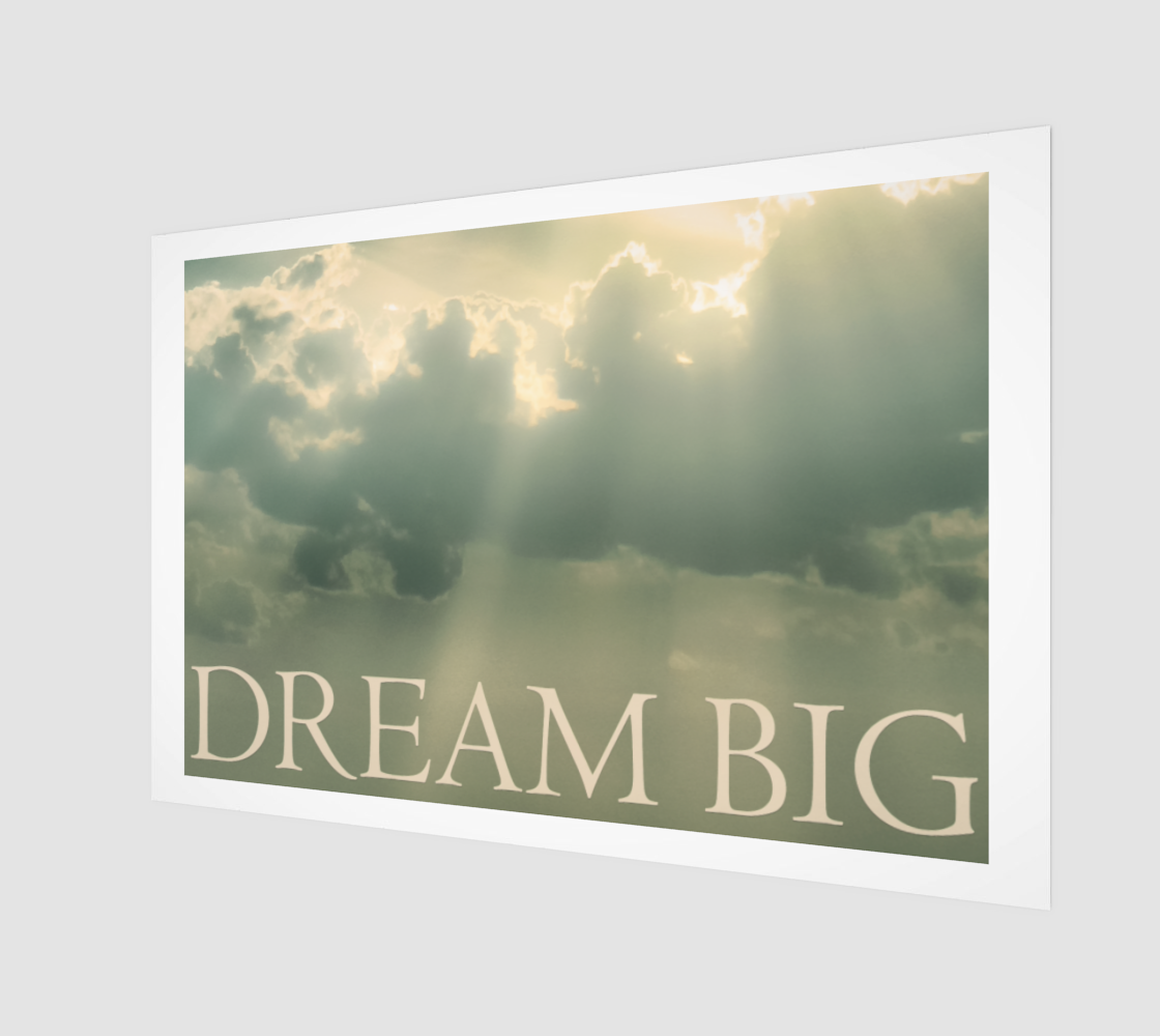 Aperçu de Inspirational Dream Big Phrase Poster