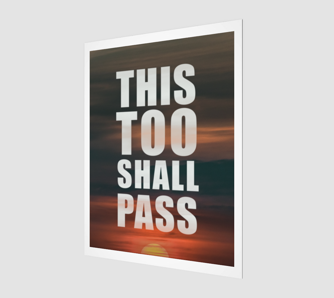 Aperçu 3D de This Too Shall Pass Phrase Poster