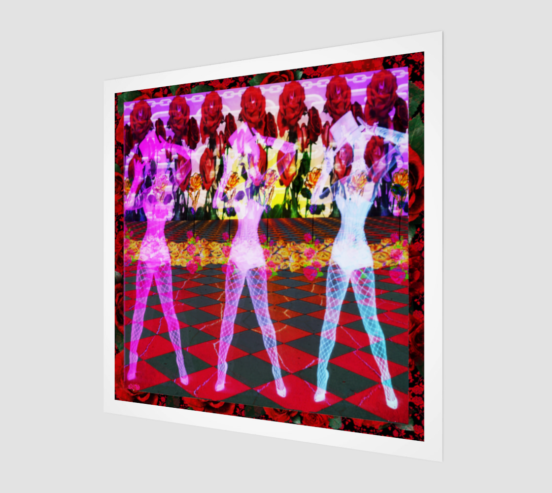 Rose floor dancers glassprint preview