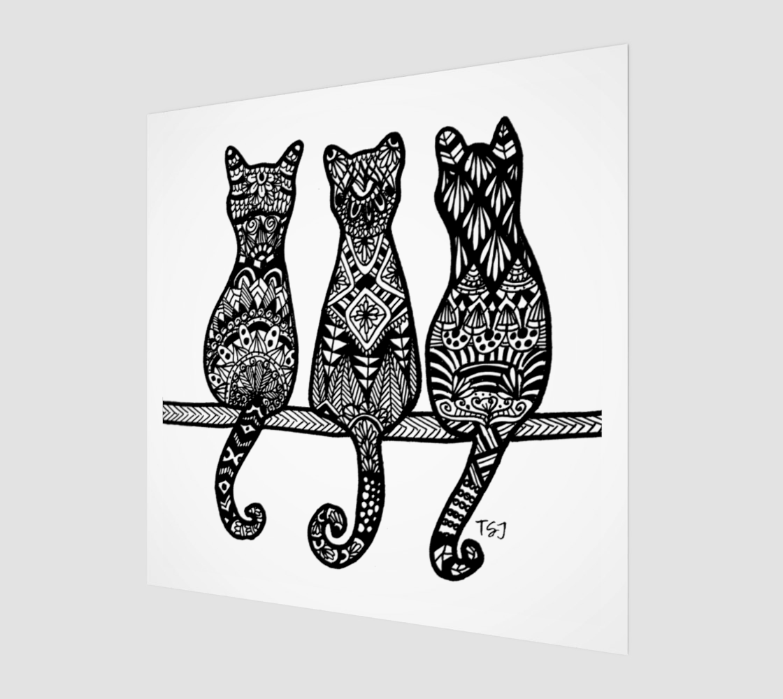 Kitty Trio print preview