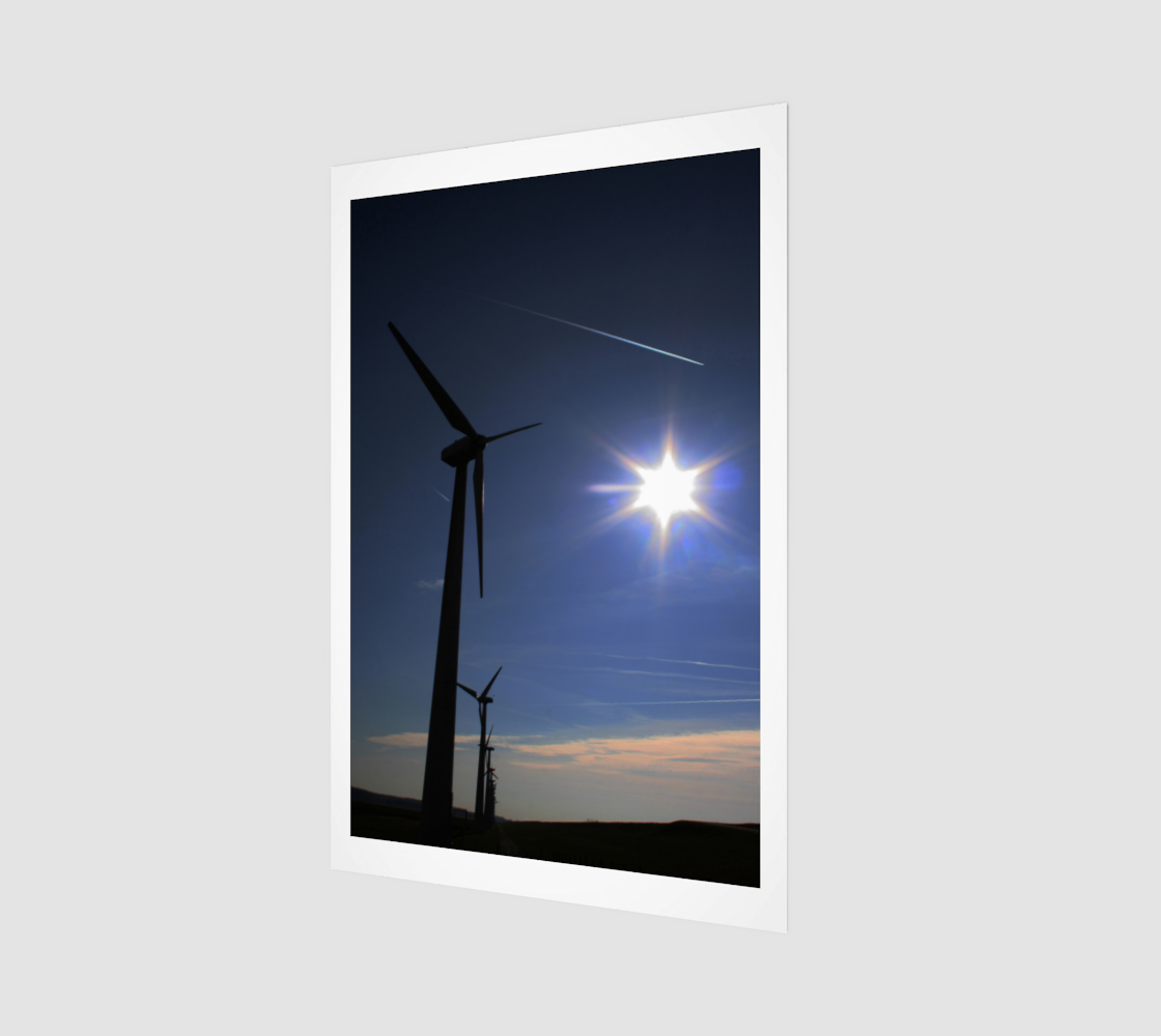 Windfarm and Blue Sky Acrylic Print preview